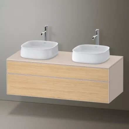 Duravit Zencha alsószekrény 130, fiókrendező nélkül, natúr tölgy/matt taupe ZE4823B30830000
