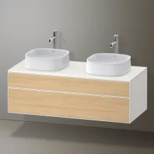   Duravit Zencha alsószekrény 130, fiókrendező nélkül, natúr tölgy/matt fehér ZE4823B30840000