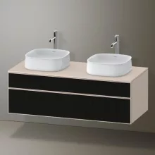   Duravit Zencha alsószekrény 130, fiókrendező nélkül, strukturált fekete/matt taupe ZE4823B63830000