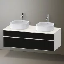   Duravit Zencha alsószekrény 130, fiókrendező nélkül, strukturált fekete/matt fehér ZE4823B63840000