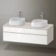 Duravit Zencha alsószekrény 130, fiókrendező nélkül, fehér üveg/matt taupe ZE4823B64830000