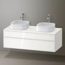   Duravit Zencha alsószekrény 130, fiókrendező nélkül, fehér üveg/matt fehér ZE4823B64840000