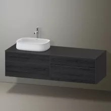   Duravit Zencha balos alsószekrény 160, fiókrendező nélkül, fekete tölgy/matt grafit ZE4824L16800000