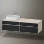 Duravit Zencha balos alsószekrény 160, fiókrendező nélkül, fekete tölgy/matt taupe ZE4824L16830000