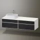 Duravit Zencha balos alsószekrény 160, fiókrendező nélkül, fekete tölgy/matt fehér ZE4824L16840000