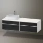 Duravit Zencha balos alsószekrény 160, fiókrendező nélkül, fekete tölgy/matt fehér ZE4824L16840000