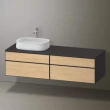   Duravit Zencha balos alsószekrény 160, fiókrendező nélkül, natúr tölgy/matt grafit ZE4824L30800000