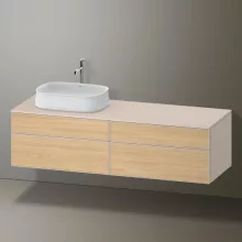   Duravit Zencha balos alsószekrény 160, fiókrendező nélkül, natúr tölgy/matt taupe ZE4824L30830000