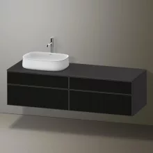   Duravit Zencha balos alsószekrény 160, fiókrendező nélkül, strukturált fekete/matt grafit ZE4824L63800000