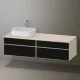 Duravit Zencha balos alsószekrény 160, fiókrendező nélkül, strukturált fekete/matt taupe ZE4824L63830000