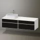 Duravit Zencha balos alsószekrény 160, fiókrendező nélkül, strukturált fekete/matt fehér ZE4824L63840000