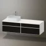 Duravit Zencha balos alsószekrény 160, fiókrendező nélkül, strukturált fekete/matt fehér ZE4824L63840000