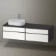 Duravit Zencha balos alsószekrény 160, fiókrendező nélkül, fehér üveg/matt grafit ZE4824L64800000