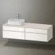 Duravit Zencha balos alsószekrény 160, fiókrendező nélkül, fehér üveg/matt taupe ZE4824L64830000
