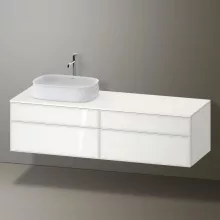   Duravit Zencha balos alsószekrény 160, fiókrendező nélkül, fehér üveg/matt fehér ZE4824L64840000