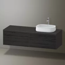   Duravit Zencha jobbos alsószekrény 160, fiókrendező nélkül, fekete tölgy/matt grafit ZE4824R16800000