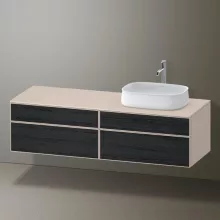   Duravit Zencha jobbos alsószekrény 160, fiókrendező nélkül, fekete tölgy/matt taupe ZE4824R16830000
