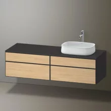   Duravit Zencha jobbos alsószekrény 160, fiókrendező nélkül, natúr tölgy/matt grafit ZE4824R30800000