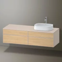   Duravit Zencha jobbos alsószekrény 160, fiókrendező nélkül, natúr tölgy/matt taupe ZE4824R30830000