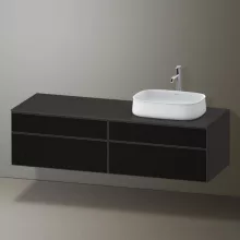   Duravit Zencha jobbos alsószekrény 160, fiókrendező nélkül, strukturált fekete/matt grafit ZE4824R63800000