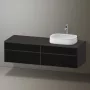 Duravit Zencha jobbos alsószekrény 160, fiókrendező nélkül, strukturált fekete/matt grafit ZE4824R63800000
