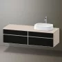 Duravit Zencha jobbos alsószekrény 160, fiókrendező nélkül, strukturált fekete/matt taupe ZE4824R63830000