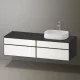 Duravit Zencha jobbos alsószekrény 160, fiókrendező nélkül, fehér üveg/matt grafit ZE4824R64800000