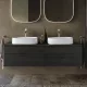 Duravit Zencha fiókos alsószekrény 160, fiókrendező nélkül, fekete tölgy/matt grafit ZE4825B16800000