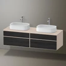   Duravit Zencha fiókos alsószekrény 160, fiókrendező nélkül, fekete tölgy/matt taupe ZE4825B16830000