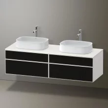   Duravit Zencha fiókos alsószekrény 160, fiókrendező nélkül, strukturált fekete/matt fehér ZE4825B63840000