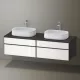 Duravit Zencha fiókos alsószekrény 160, fiókrendező nélkül, fehér üveg/matt grafit ZE4825B64800000