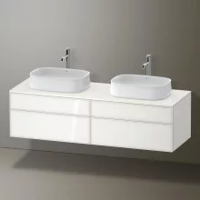   Duravit Zencha fiókos alsószekrény 160, fiókrendező nélkül, fehér üveg/matt fehér ZE4825B64840000