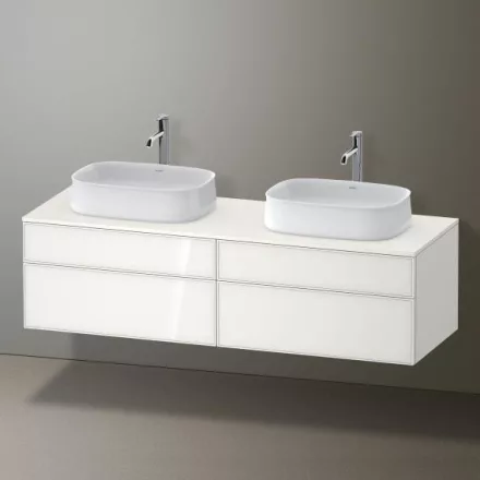 Duravit Zencha fiókos alsószekrény 160, fiókrendező nélkül, fehér üveg/matt fehér ZE4825B64840000