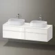 Duravit Zencha fiókos alsószekrény 160, fiókrendező nélkül, fehér üveg/matt fehér ZE4825B64840000