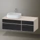 Duravit Zencha balos alsószekrény 130, fiókrendező nélkül, fekete tölgy/matt taupe ZE4826016830000