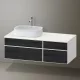 Duravit Zencha balos alsószekrény 130, fiókrendező nélkül, fekete tölgy/matt fehér ZE4826016840000