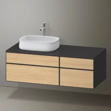   Duravit Zencha balos alsószekrény 130, fiókrendező nélkül, natúr tölgy/matt grafit ZE4826030800000