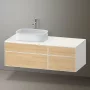 Duravit Zencha balos alsószekrény 130, fiókrendező nélkül, natúr tölgy/matt fehér ZE4826030840000