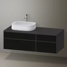   Duravit Zencha balos alsószekrény 130, fiókrendező nélkül, strukturált fekete/matt grafit ZE4826063800000