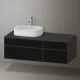 Duravit Zencha balos alsószekrény 130, fiókrendező nélkül, strukturált fekete/matt grafit ZE4826063800000