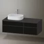 Duravit Zencha balos alsószekrény 130, fiókrendező nélkül, strukturált fekete/matt grafit ZE4826063800000