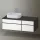 Duravit Zencha balos alsószekrény 130, fiókrendező nélkül, fehér üveg/matt grafit ZE4826064800000