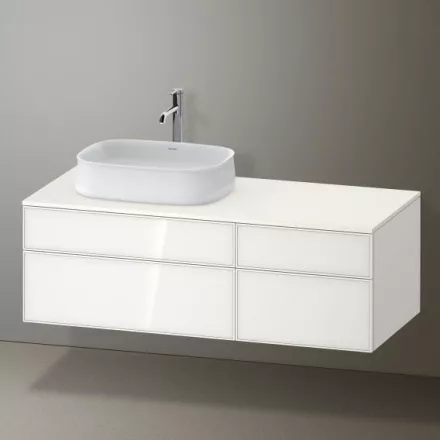 Duravit Zencha balos alsószekrény 130, fiókrendező nélkül, fehér üveg/matt fehér ZE4826064840000