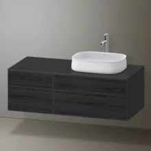   Duravit Zencha jobbos alsószekrény 130, fiókrendező nélkül, fekete tölgy/matt grafit ZE4827016800000