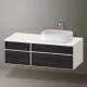 Duravit Zencha jobbos alsószekrény 130, fiókrendező nélkül, fekete tölgy/matt fehér ZE4827016840000