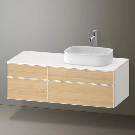 Duravit Zencha jobbos alsószekrény 130, fiókrendező nélkül, natúr tölgy/matt fehér ZE4827030840000