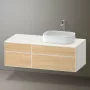 Duravit Zencha jobbos alsószekrény 130, fiókrendező nélkül, natúr tölgy/matt fehér ZE4827030840000