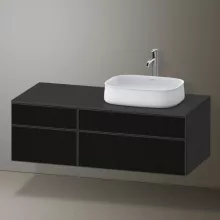   Duravit Zencha jobbos alsószekrény 130, fiókrendező nélkül, strukturált fekete/matt grafit ZE4827063800000
