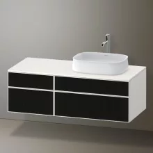   Duravit Zencha jobbos alsószekrény 130, fiókrendező nélkül, strukturált fekete/matt fehér ZE4827063840000