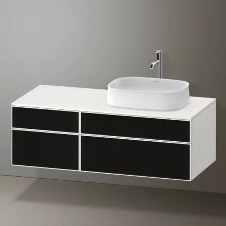 Duravit Zencha jobbos alsószekrény 130, fiókrendező nélkül, strukturált fekete/matt fehér ZE4827063840000